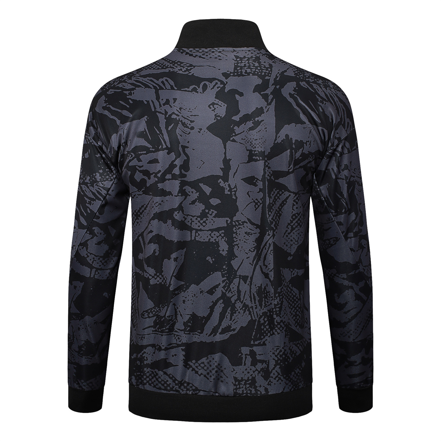 foot-Corinthians 25-26 Jacket Training Tracksuit - Black and Gray Pattern Jackets & Black Pants