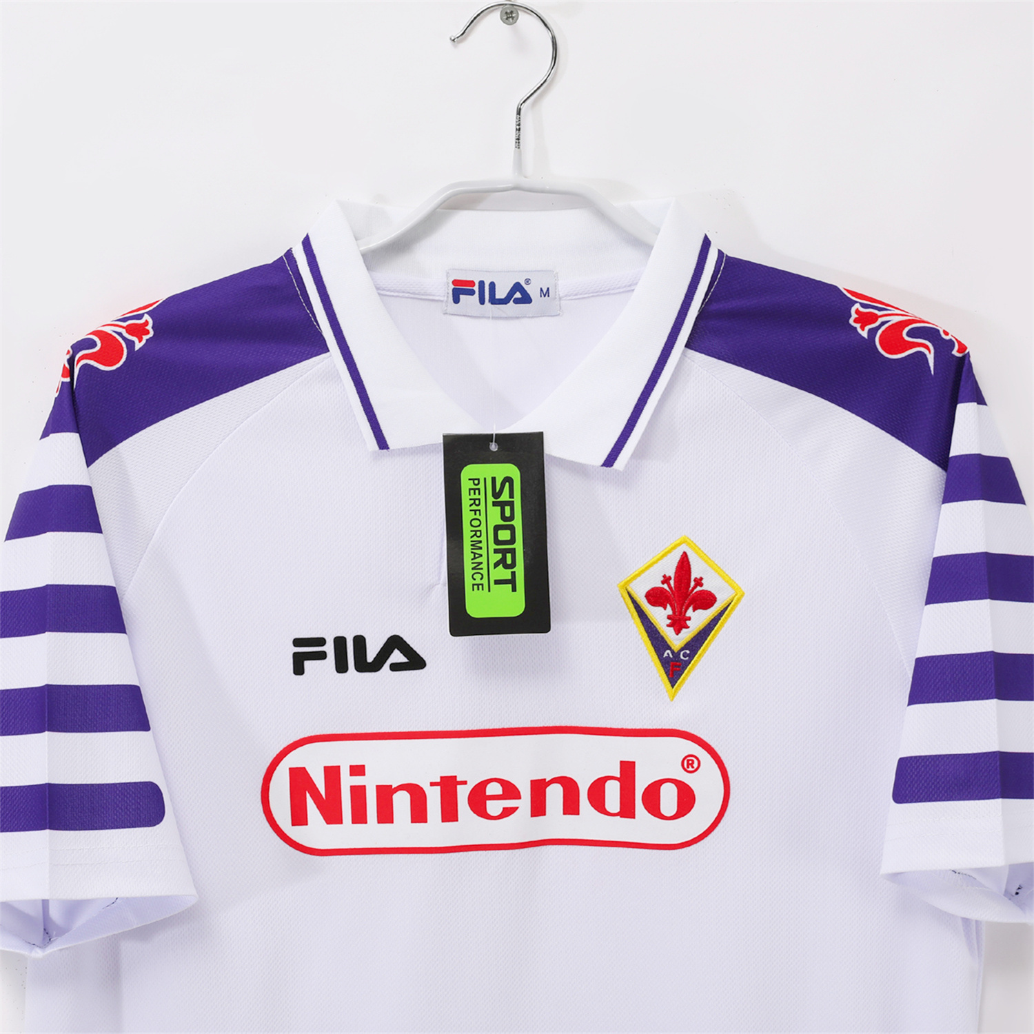 foot-Retro Fiorentina 1998-99 Away White Jersey