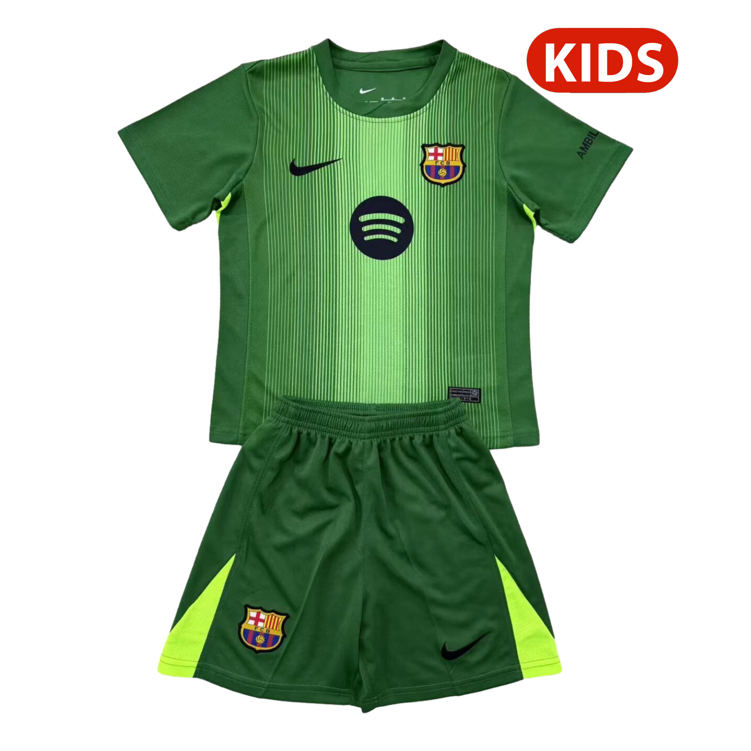 foot-Barcelona 25-26 Goalkeeper Green Kids Kit