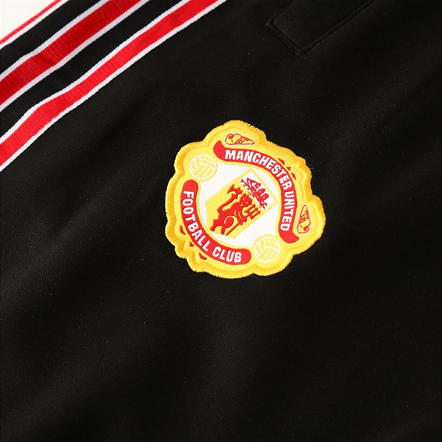 foot-Manchester United 25-26 Bring Back 1991 Jacket Training Tracksuit - Black and Red