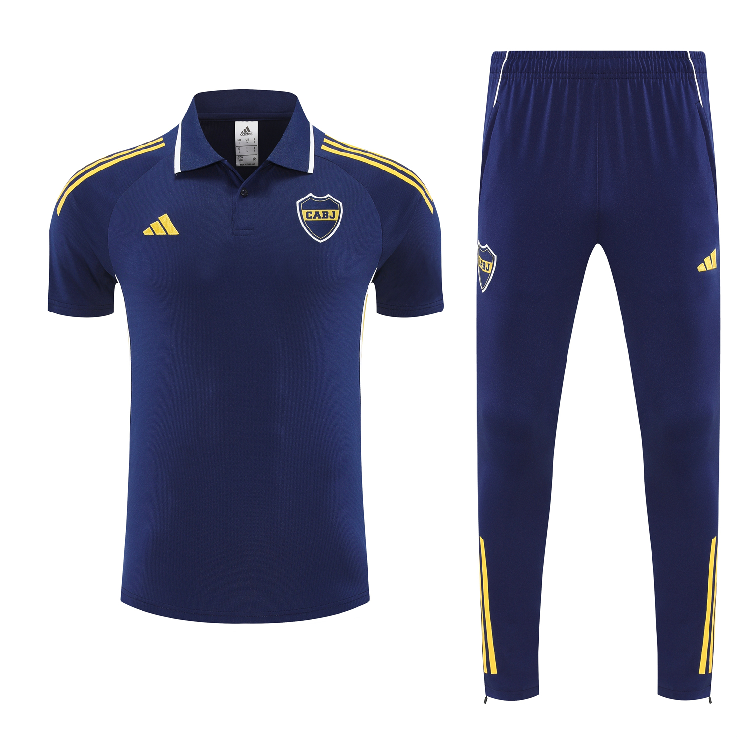 SIUjerseys-Boca Juniors 25-26 POLO Short-Sleeve Training Set - Dark Blue Top & Shorts