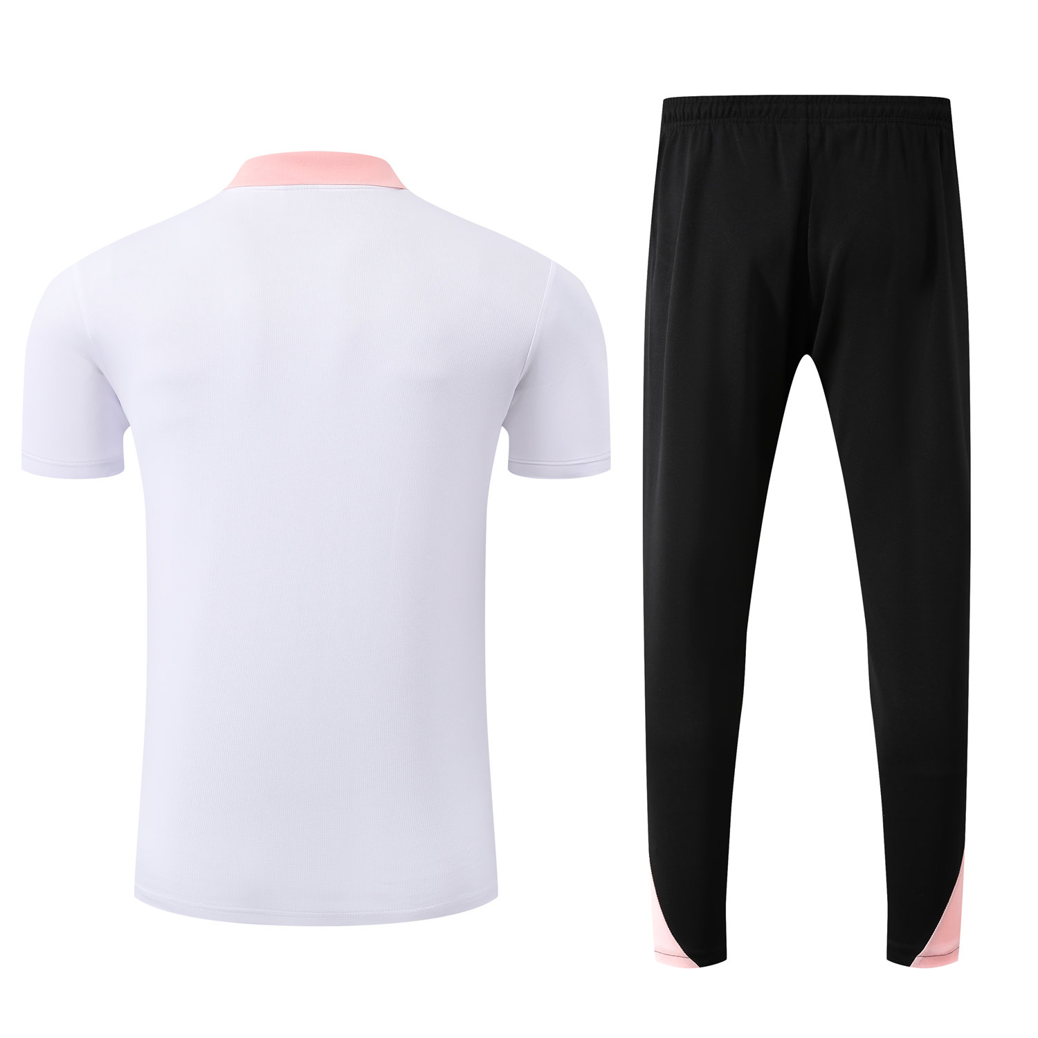 foot-Paris Saint-Germain PSG 25-26 POLO Short-Sleeve Training Set - White Top and Black Pants