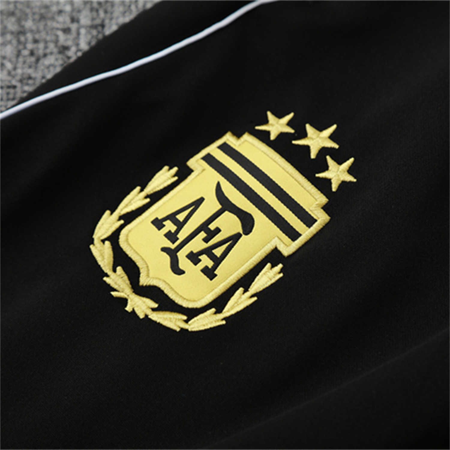 foot-Argentina 25-26 Kid Long Sleeves Training Set - Black Top & Black Pants