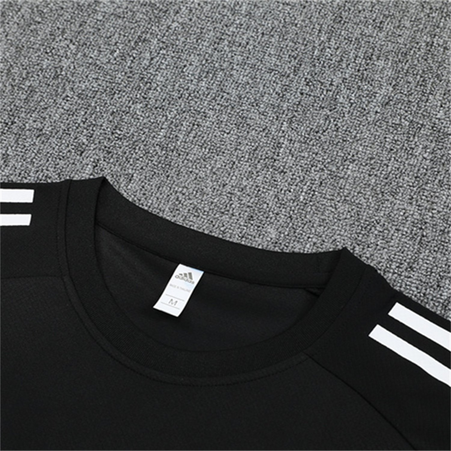 foot-Real Madrid 25-26 Kids Short-Sleeve Training Set - Yellow Line Black Top and Black Shorts