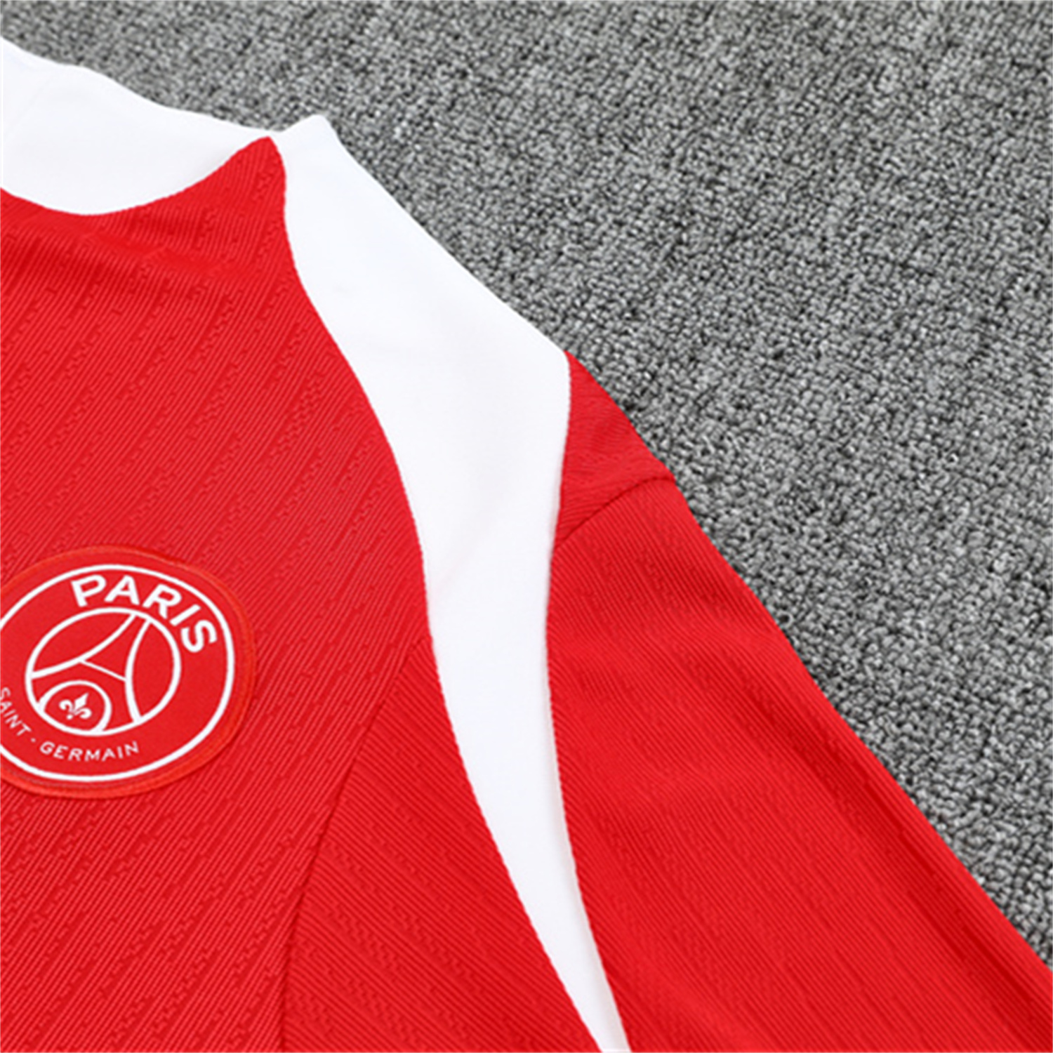 foot-Paris Saint-Germain PSG 25-26 Kid Long Sleeves Training Set - Red Top & Royal Blue Pants