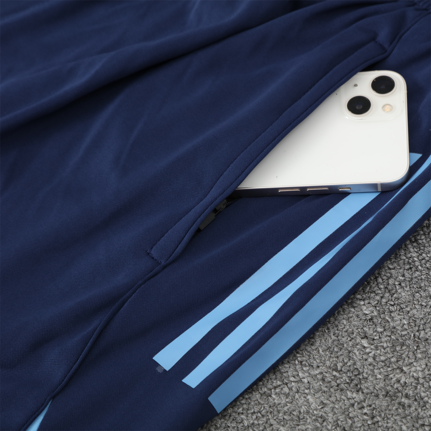 foot-Real Madrid 25-26 Vest Training Set - Blue Water Pattern Top & Deep Blue Shorts