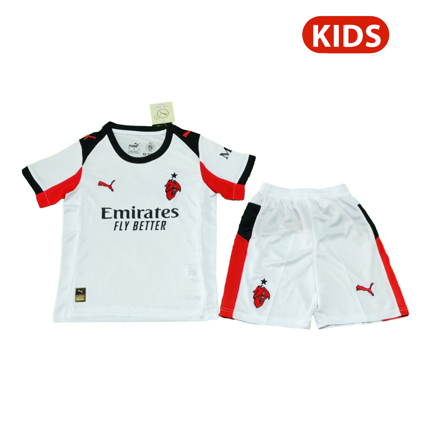 foot-AC Milan 25-26 Away White Kids Kit
