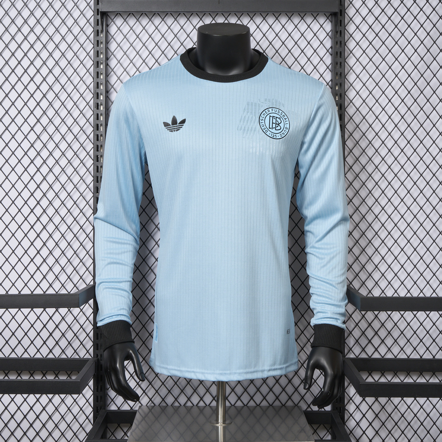 foot-Germany 2025 125-Year Anniversary GK Blue Long Sleeve Jersey - Player Version