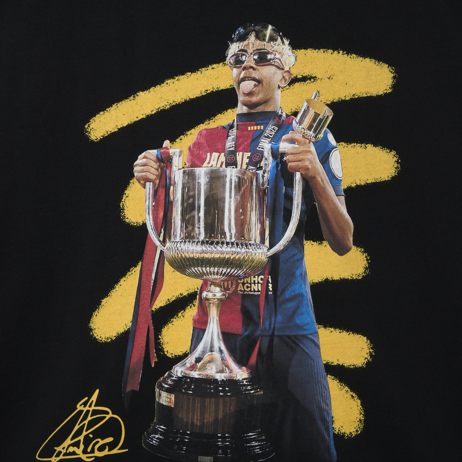 foot-Barcelona Yamal Copa Del Rey Unisex Pure Cotton T-shirt