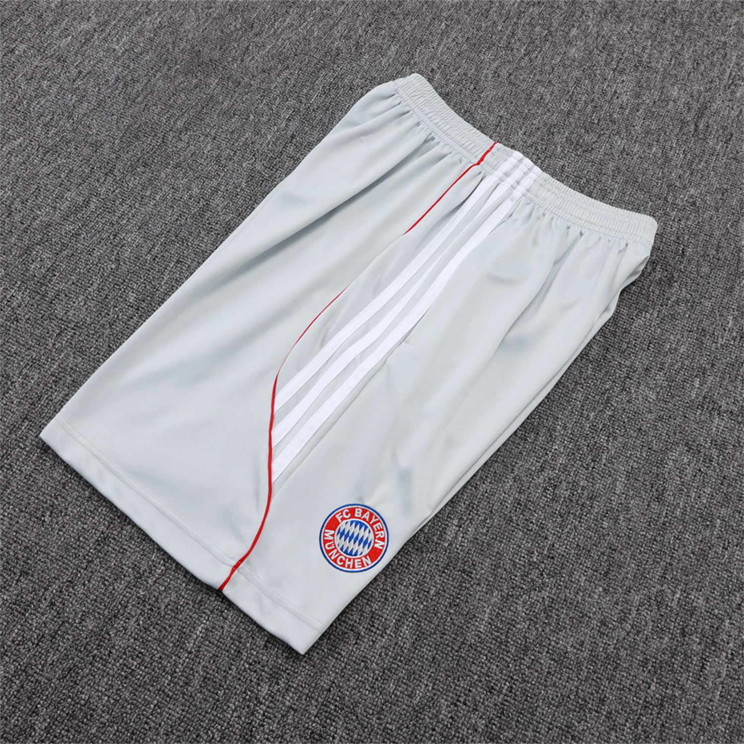 foot-Bayern Munich 25-26 Short-Sleeve Training Set - Grey Throwback Top & Shorts