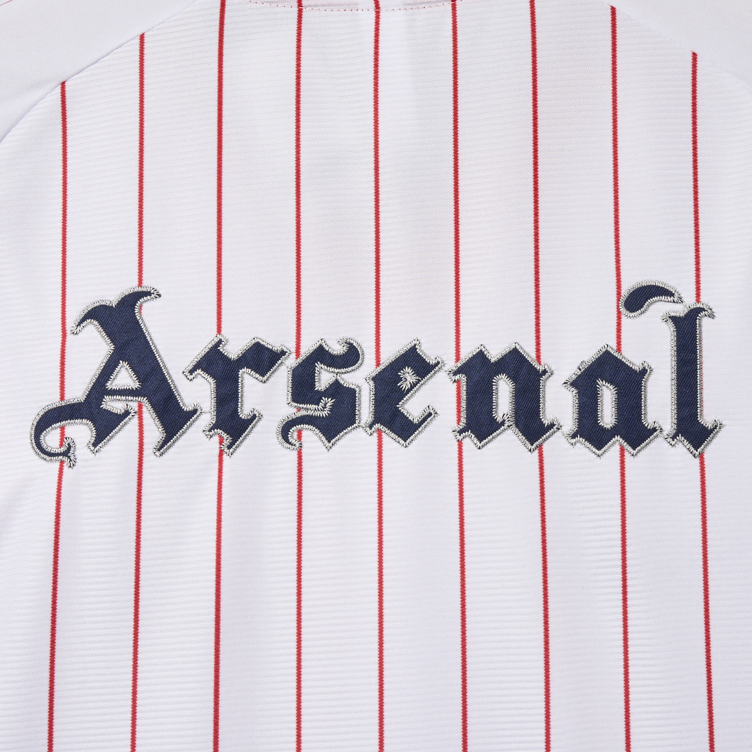 foot-Arsenal 25-26 White Baseball Jersey with Red Stripes