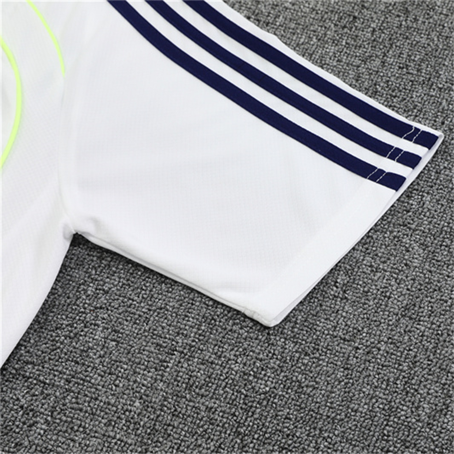 foot-Real Madrid 25-26 Kids Short-Sleeve Training Set - White Urban Purist Style Top and Blue Shorts