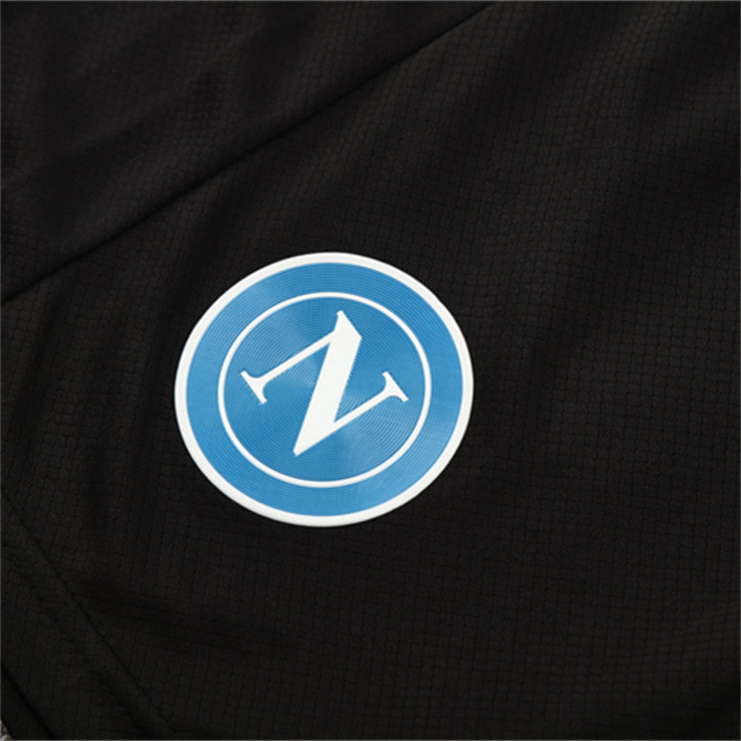 foot-Napoli 25-26 Kids Short-Sleeve Training Set - Gray Mecha Top & Black Shorts