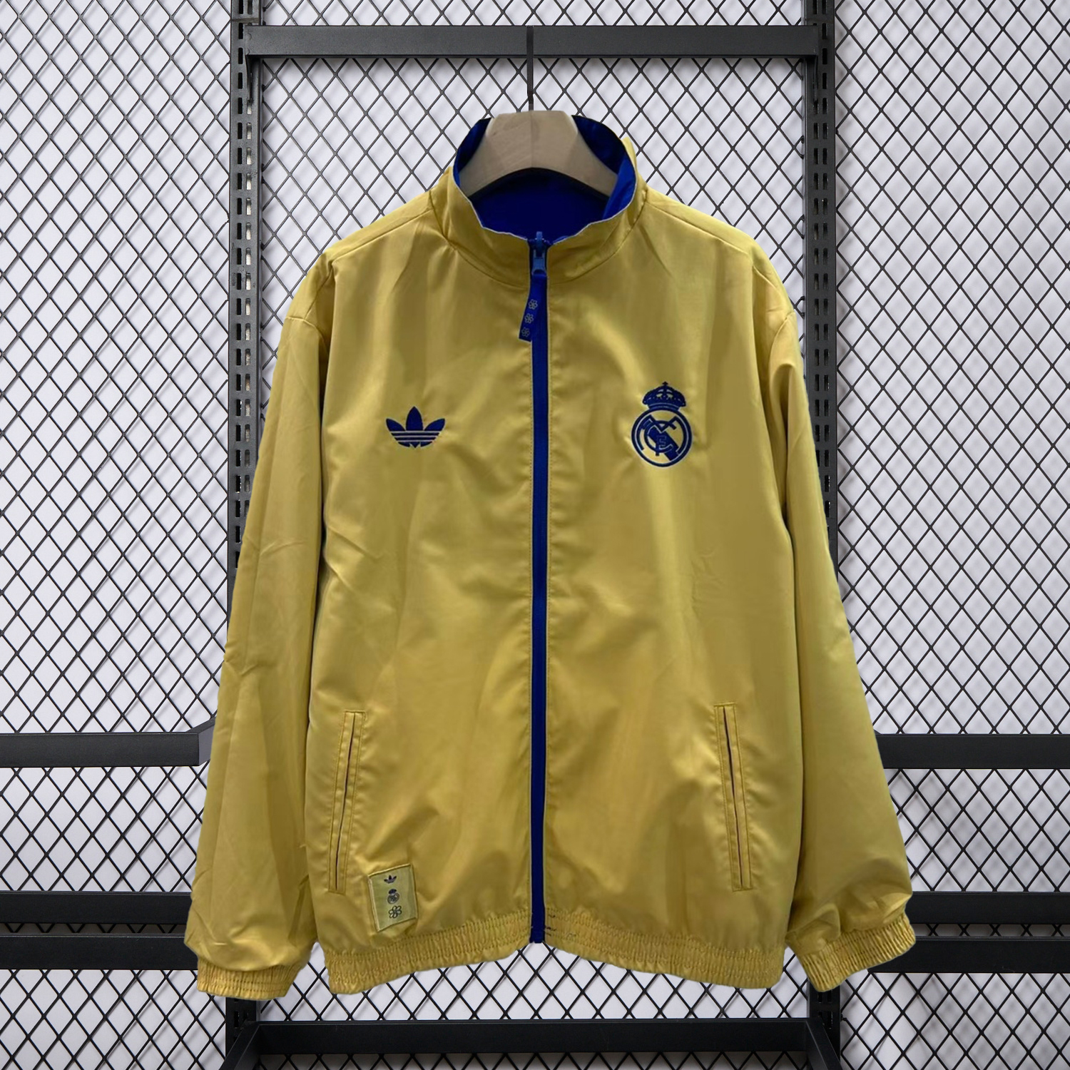 SIUjerseys-Real Madrid 25-26 Cultural Story Chinese Lucky Double Sided Windbreaker Jacket - Blue
