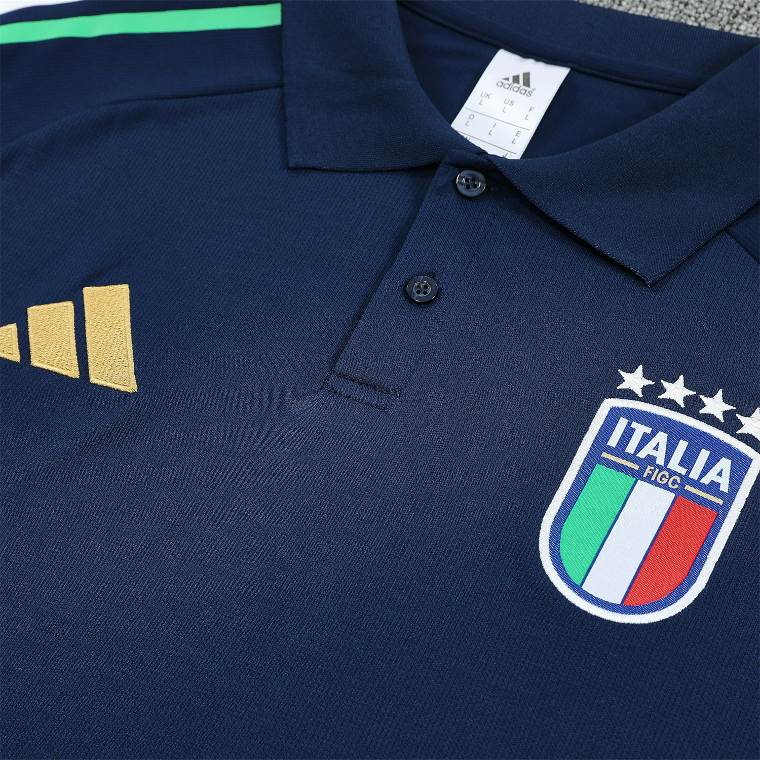 foot-Italy 25-26 POLO Short-Sleeve Training Set - Deep Blue Top and Pants