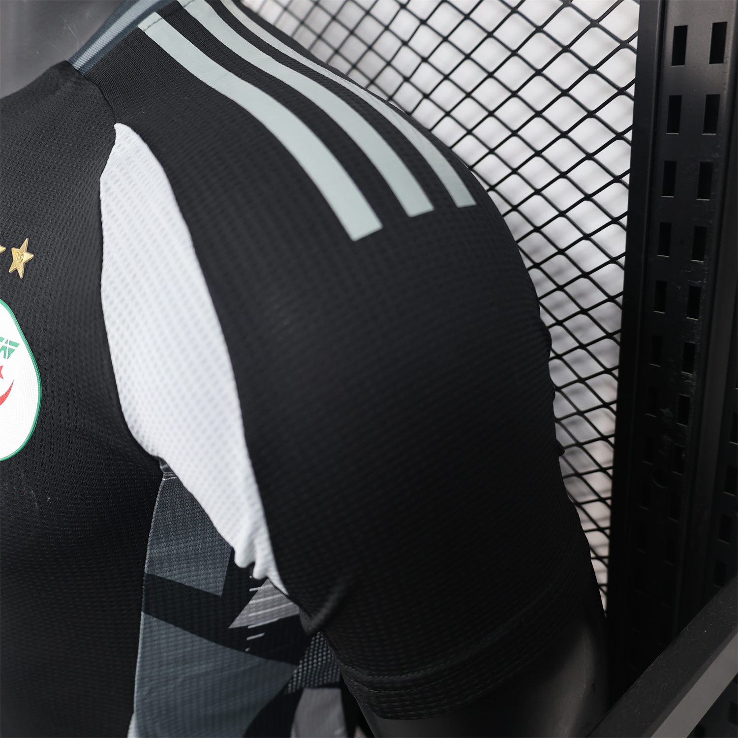 foot-Algeria 25-26 Pure Black Jersey with Grey Block - Player Version