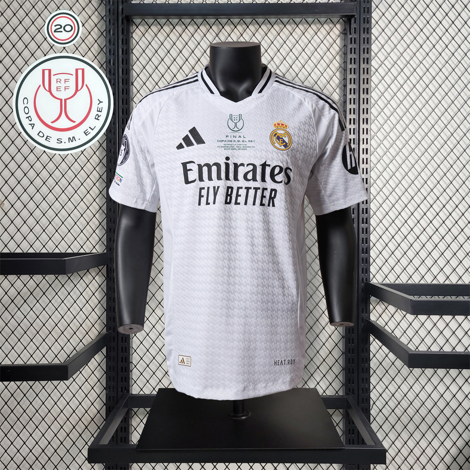 foot-【Copa del Rey Patch Set】Real Madrid 24-25 Home Jersey - Player Version