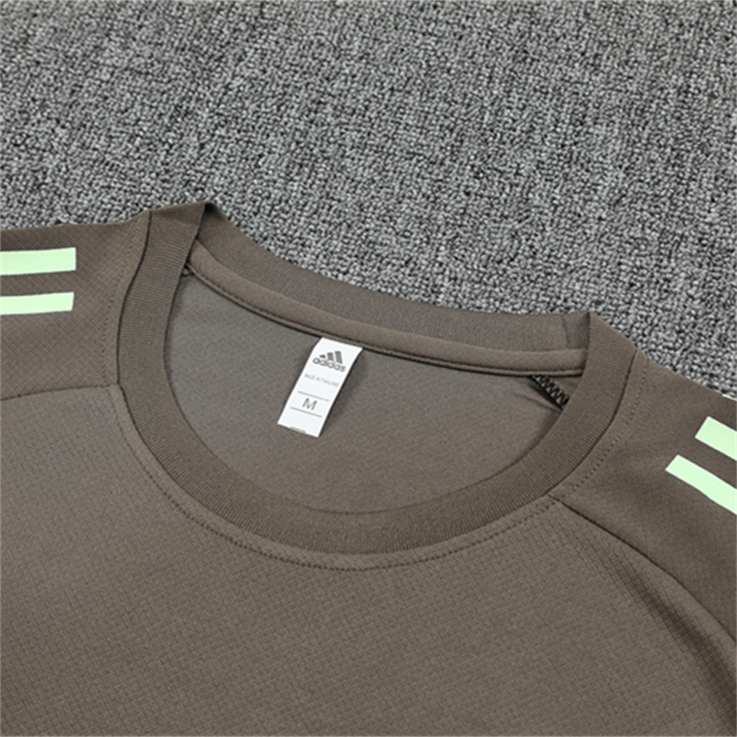 foot-Real Madrid 25-26 Short-Sleeve Training Set - Dark Khaki Top and Shorts