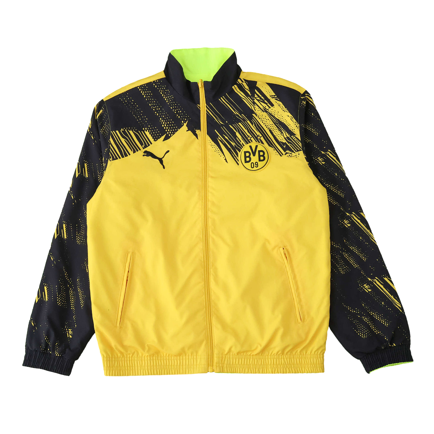 foot-Dortmund 25-26 Double Sided Reversible Windbreaker - Green & Yellow