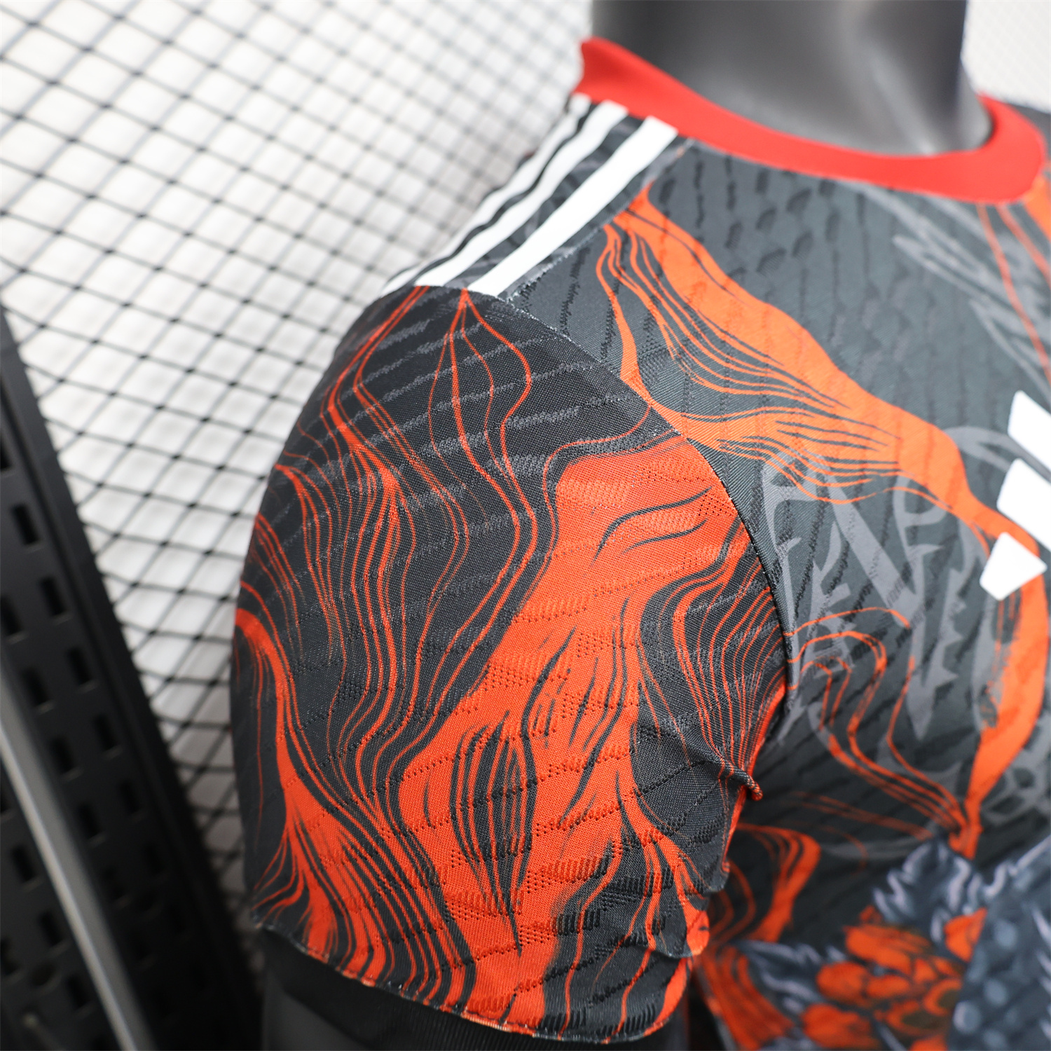 foot-Real Madrid 25-26 Grey Chinese Loong and Red Fire Black Jersey - Player Version