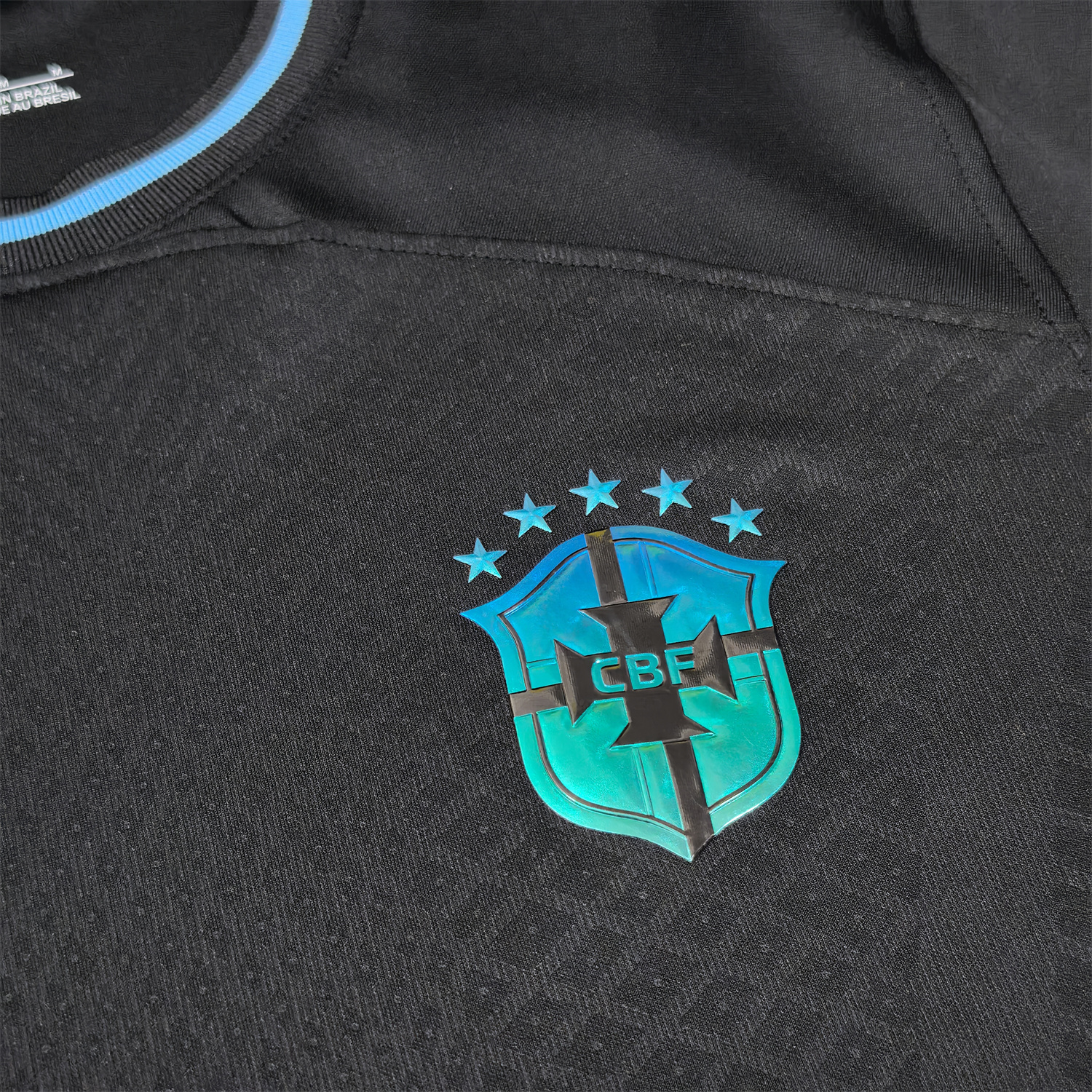 foot-Brazil 25-26 Reflective Team Logo Black Special Jersey - Fans Version