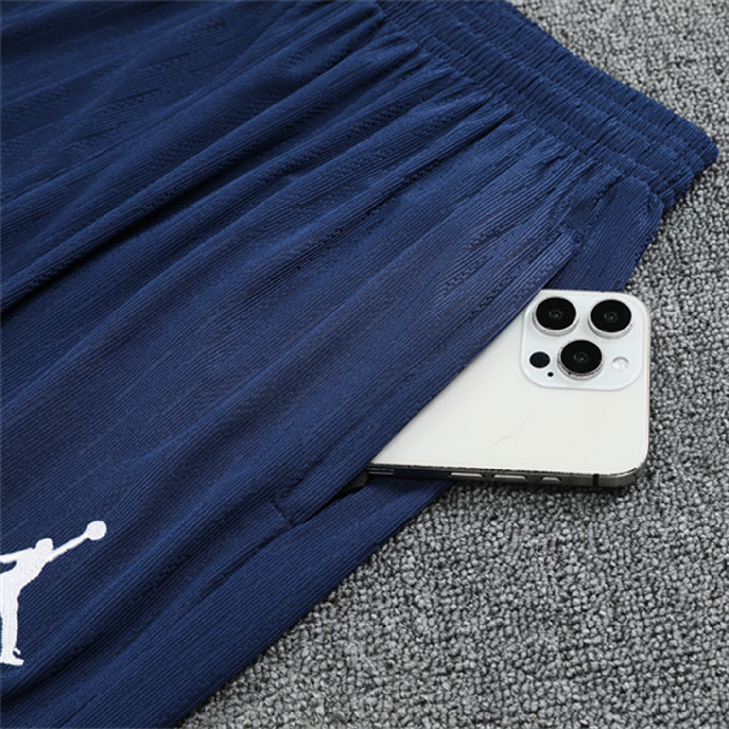 foot-Paris Saint-Germain PSG 25-26 Kids Long Sleeve Training Set - JD White Wing Royal Blue Top and Pants