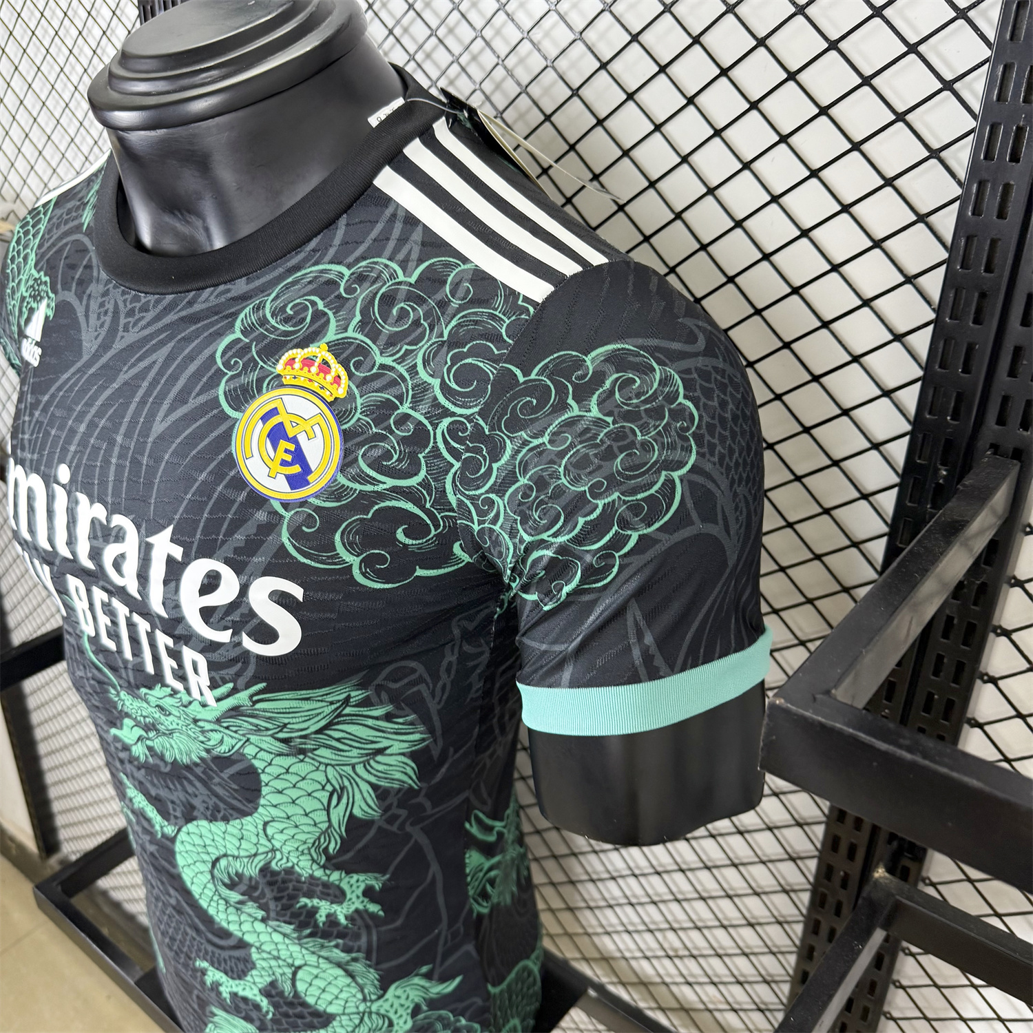 foot-Real Madrid 25-26 Green Dragon Soars Black Jersey - Player Version