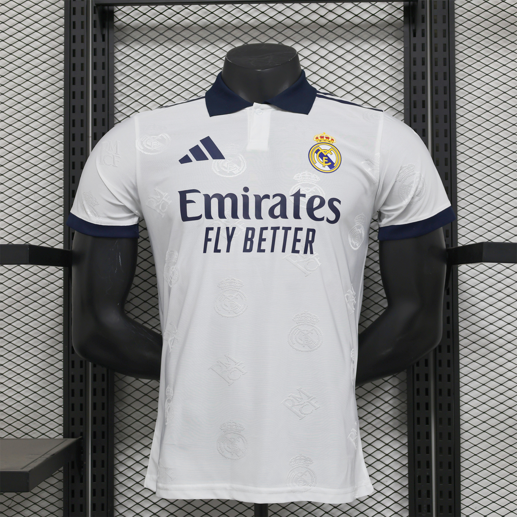 JerseysGala.com | Real Madrid 24-25 White LOGO Special Edition Jersey - Player Version -Customize Name, Number and Patch | Worldwide Shipping