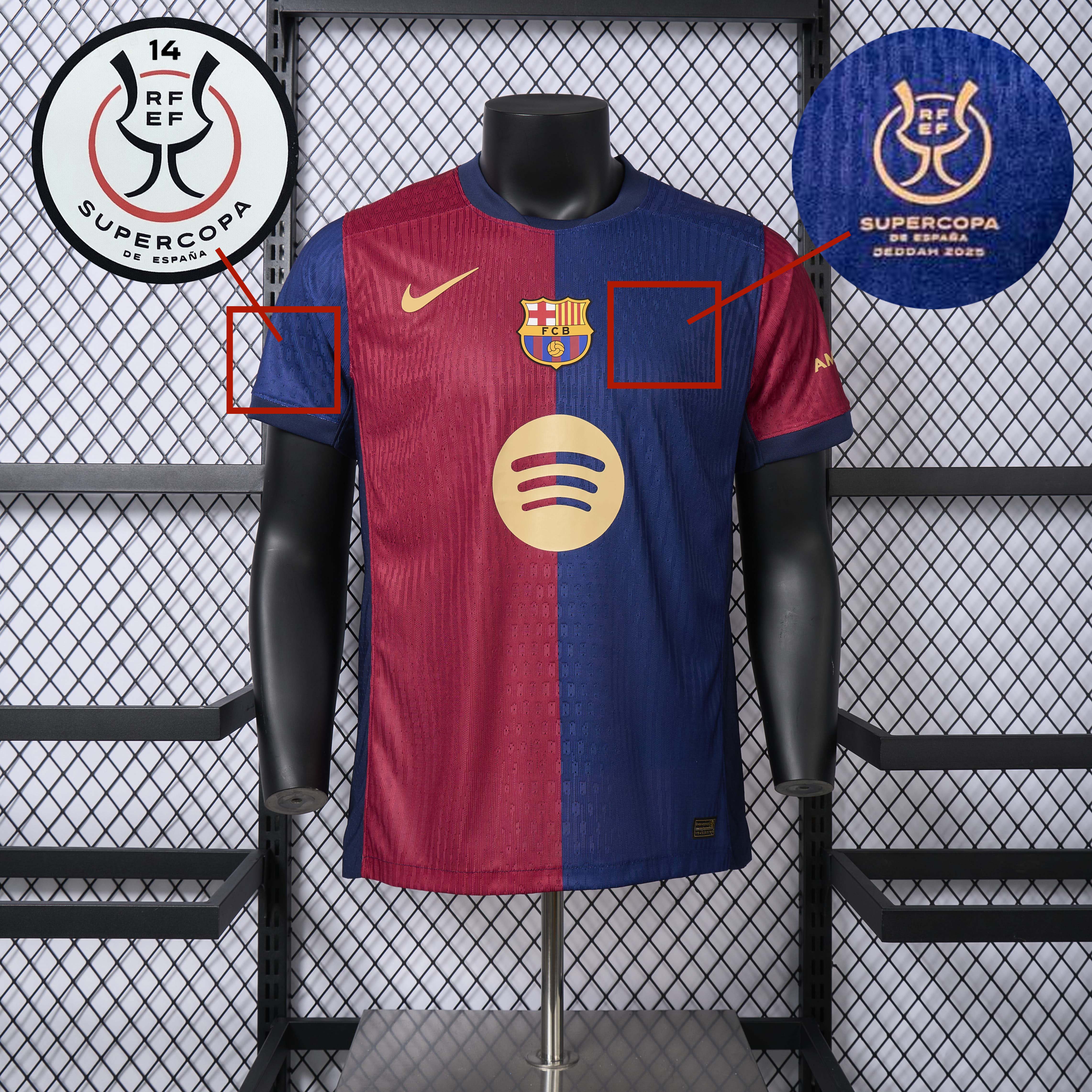 unitedfutballjersey-Barcelona 24-25 Supercopa Jersey with Big Logo - Player Version