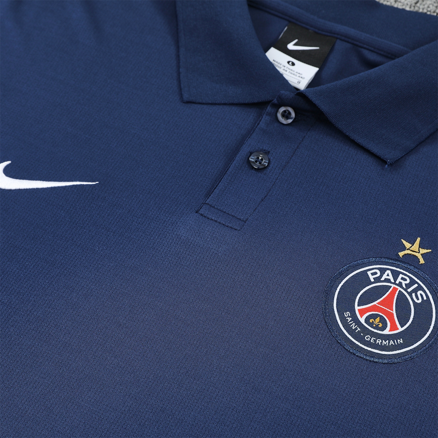 Unitedfootballkit.com | Paris Saint-Germain PSG 25-26 POLO Short-Sleeve Training Set - Dark Blue Top and Pants -Customize Name, Number and Patch | Worldwide Shipping