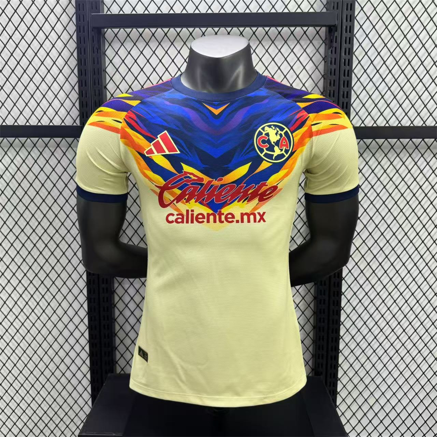 foot-Club América 25-26 Blue Neck Light Yellow Special Jersey - Player Version