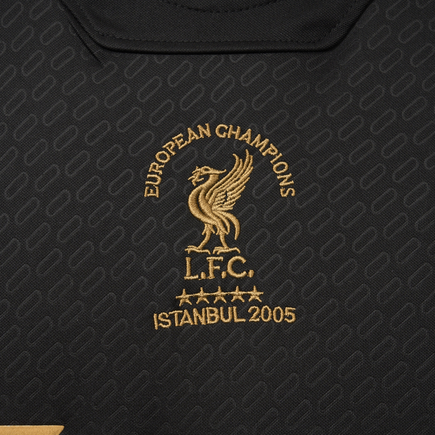 foot-Liver.pool 25-26 Istanbul 2005 Anniversary Black Jersey - Fans Version