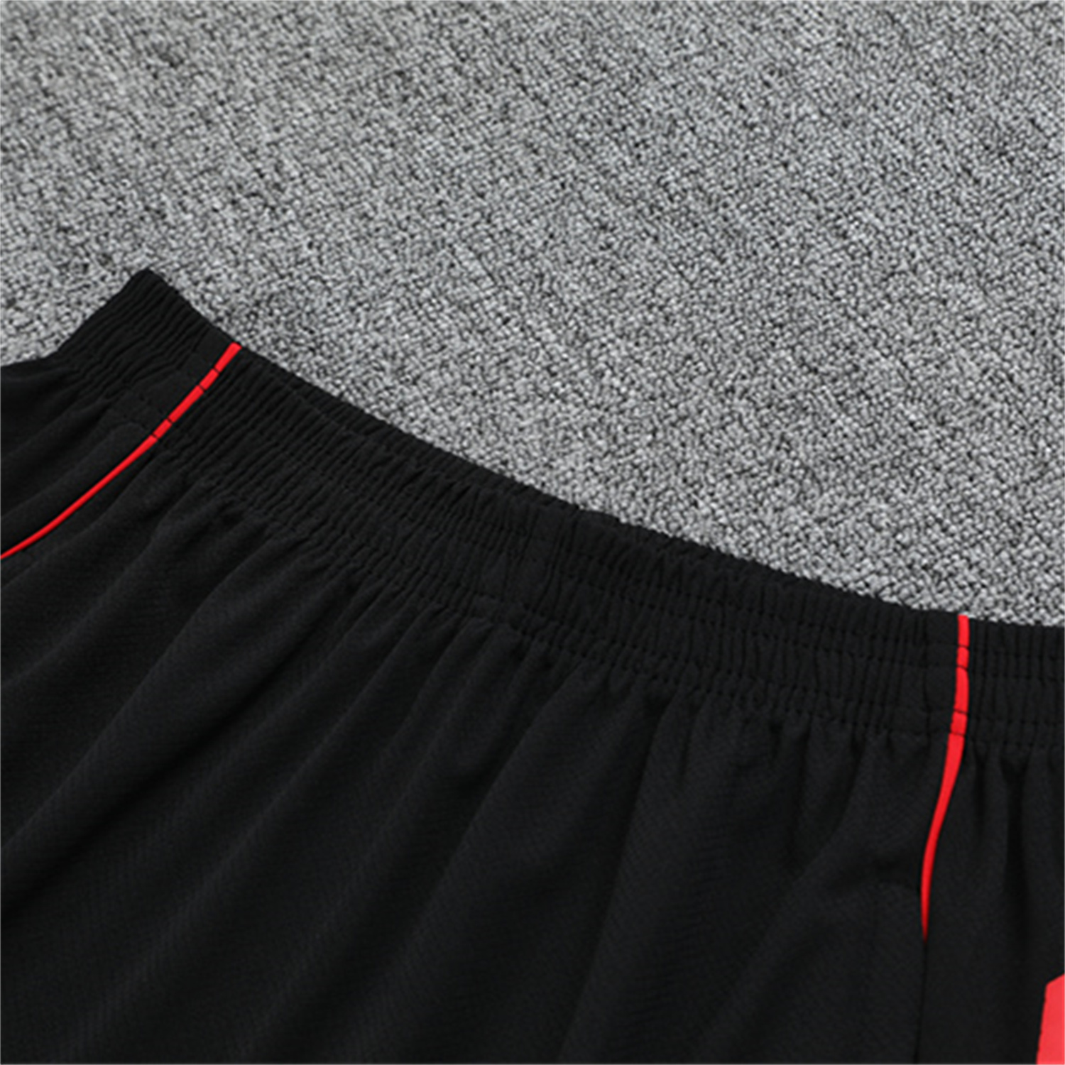 foot-Manchester United 25-26 Short-Sleeve Training Set - Red Top & Black Shorts