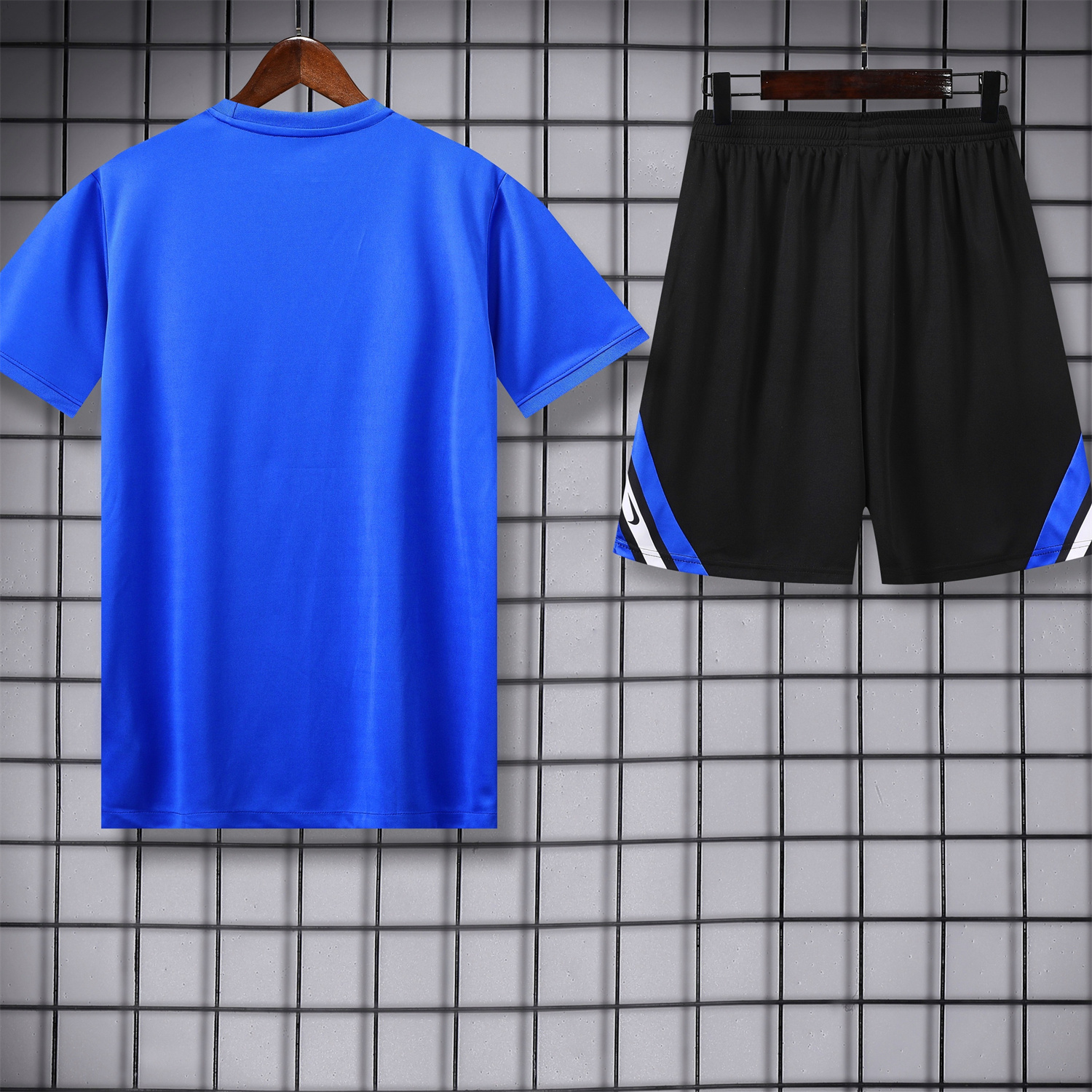 foot-Inter Milan 25-26 Short-Sleeve Training Set - Blue Top & Black Shorts