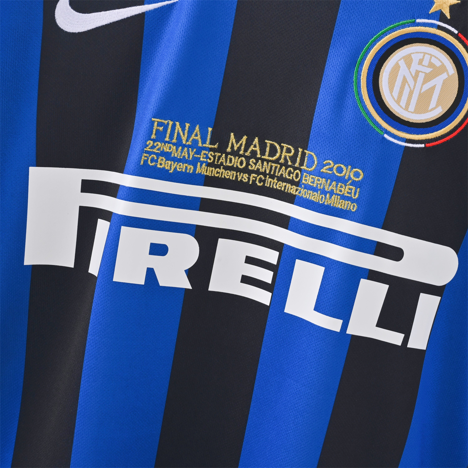 foot-Retro Inter Milan 09-10 Home Long Sleeves Jersey - Champions League Final
