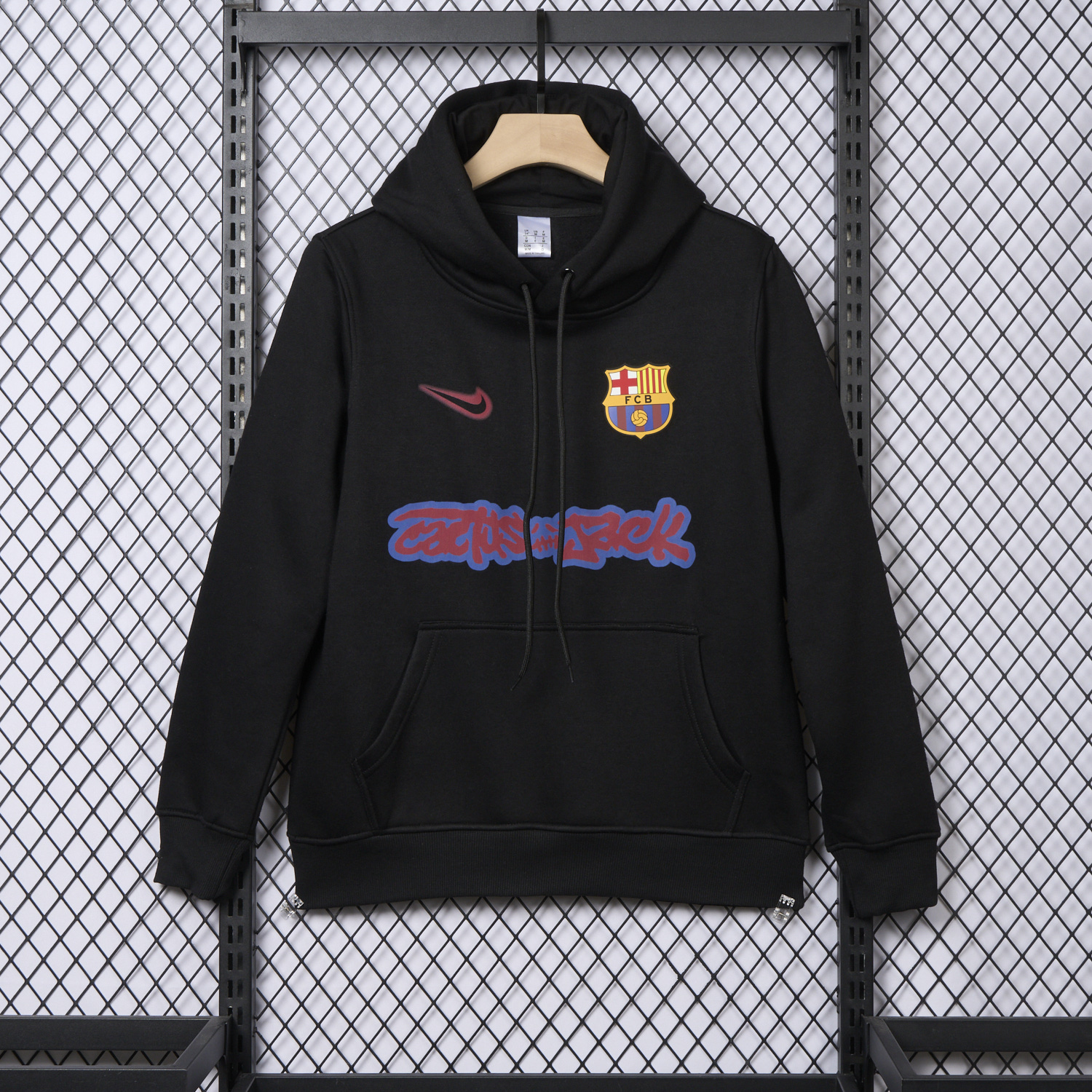 foot-Barcelona x Travis Scott Black Unisex Pullover Hoodie