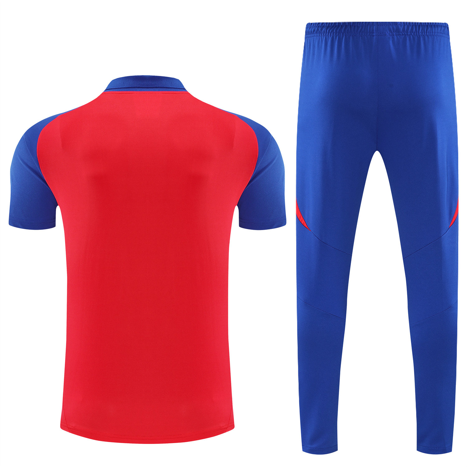 foot-Spain 25-26 POLO Short-Sleeve Training Set - Red Top and Blue Pants