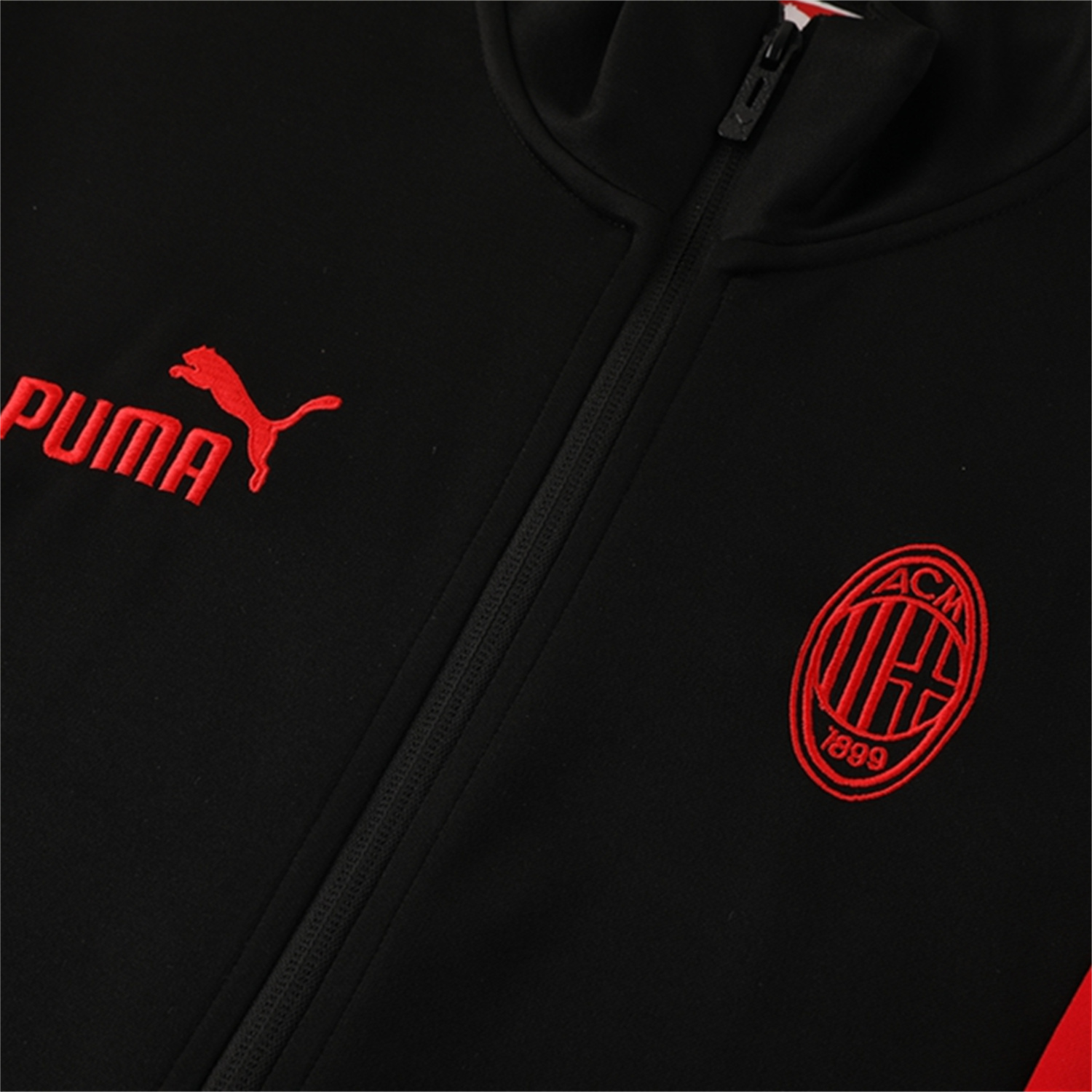 foot-AC Milan 25-26 Jacket Training Tracksuit - Black top & Black Pants