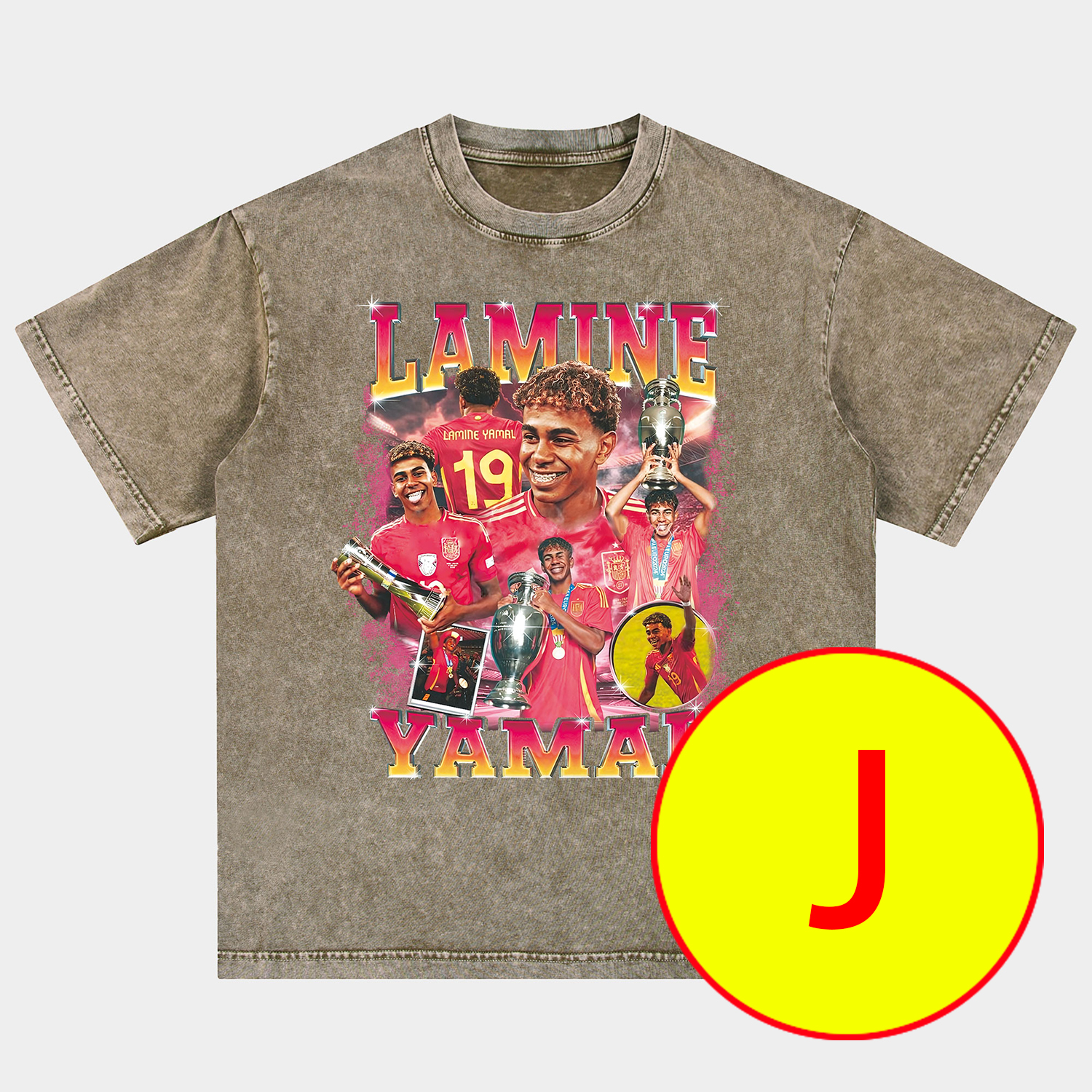 foot-LAMINE YAMAL - Barcelona No. 10 Legend Continues 2025 Oversized Washed T-Shirt
