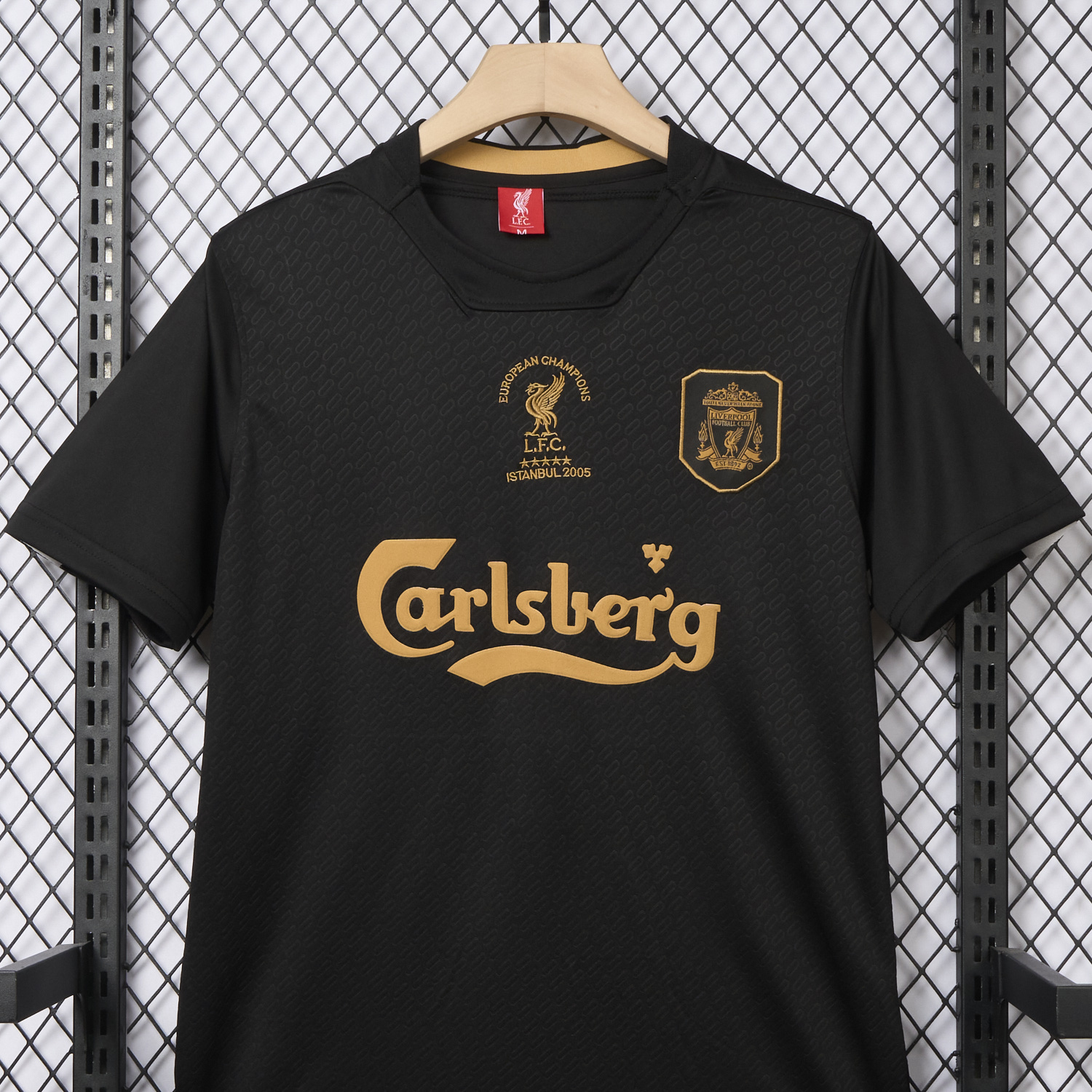 foot-Liver.pool 25-26 Istanbul 2005 Anniversary Black Jersey - Fans Version
