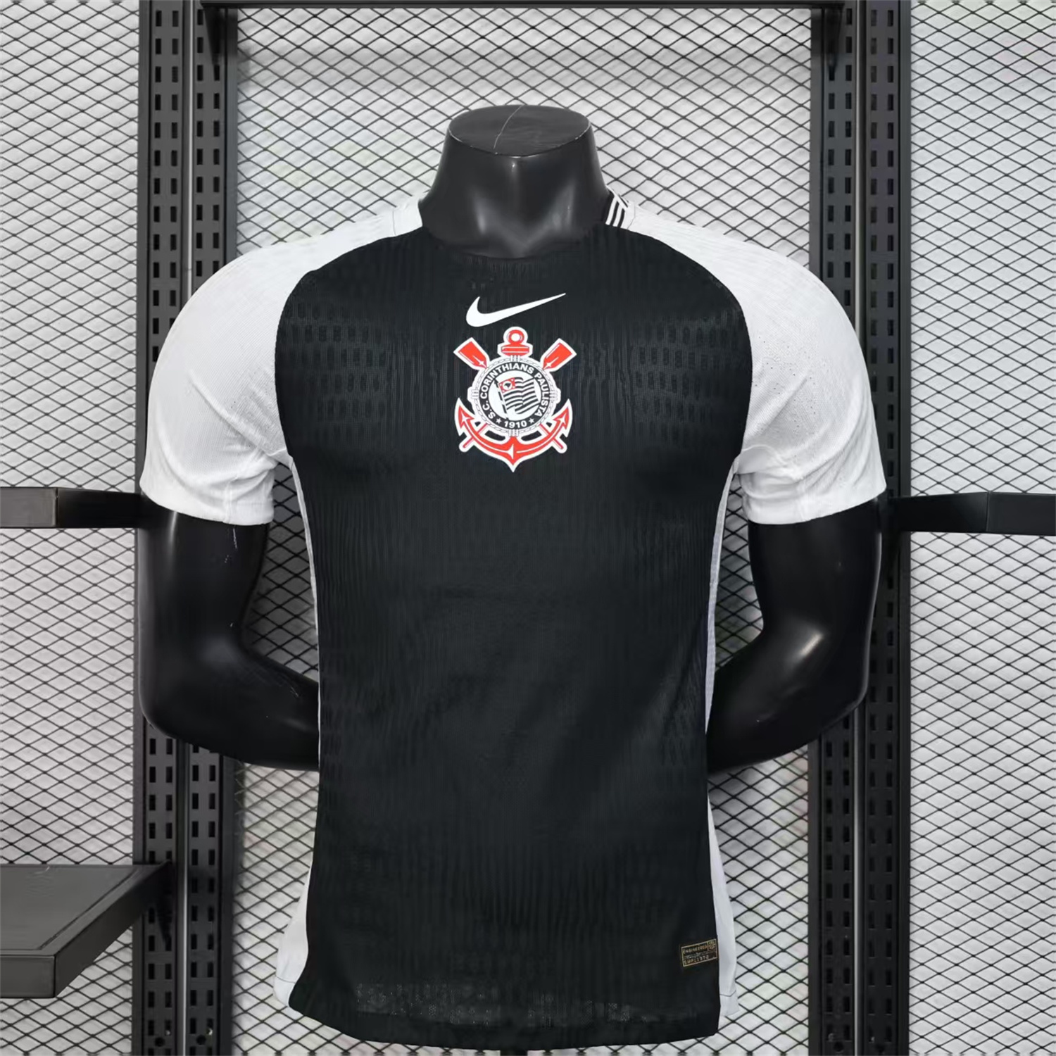 foot-Corinthians 25-26 Black Away Jersey - Player Version