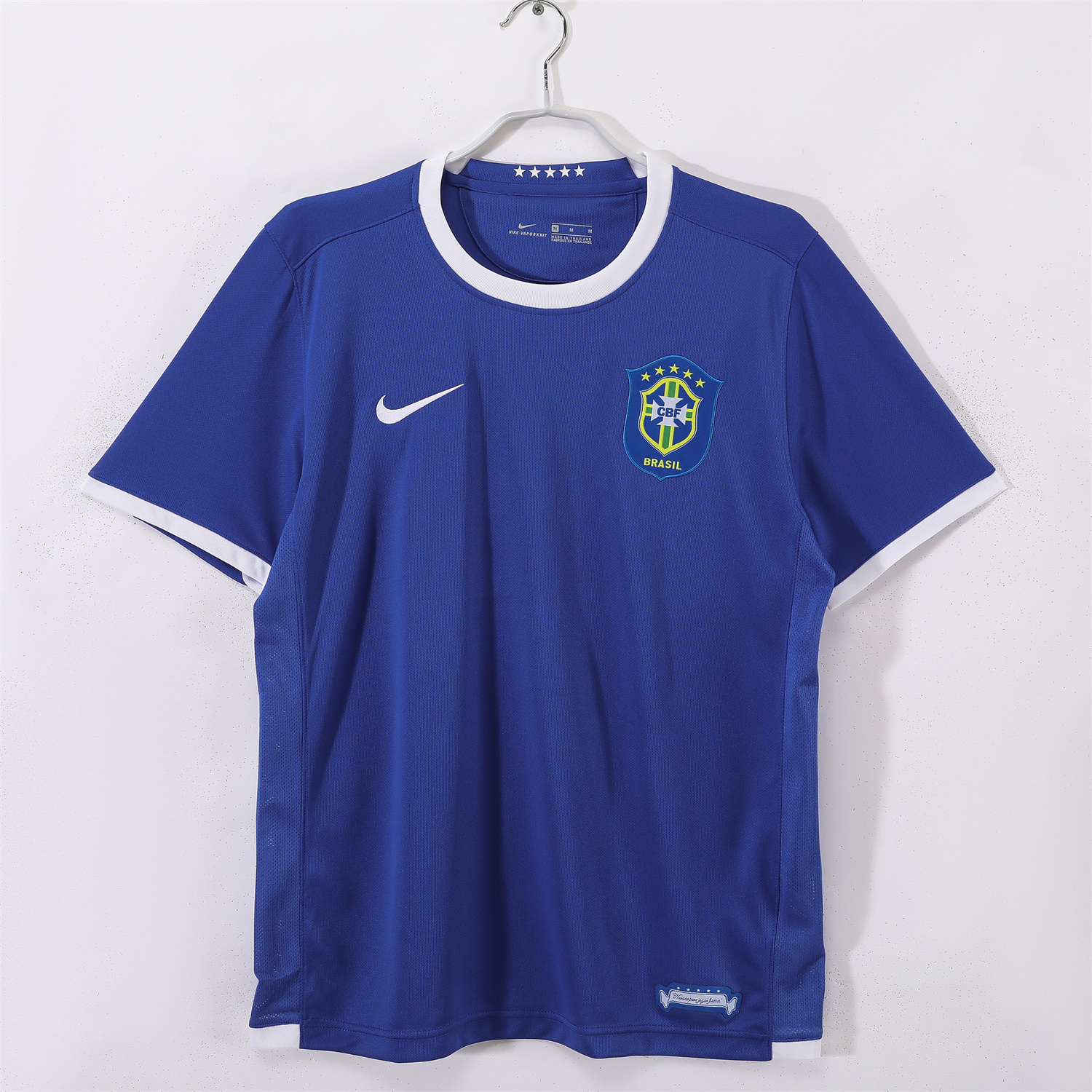 foot-Retro Brazil 2006 Away Blue Jersey