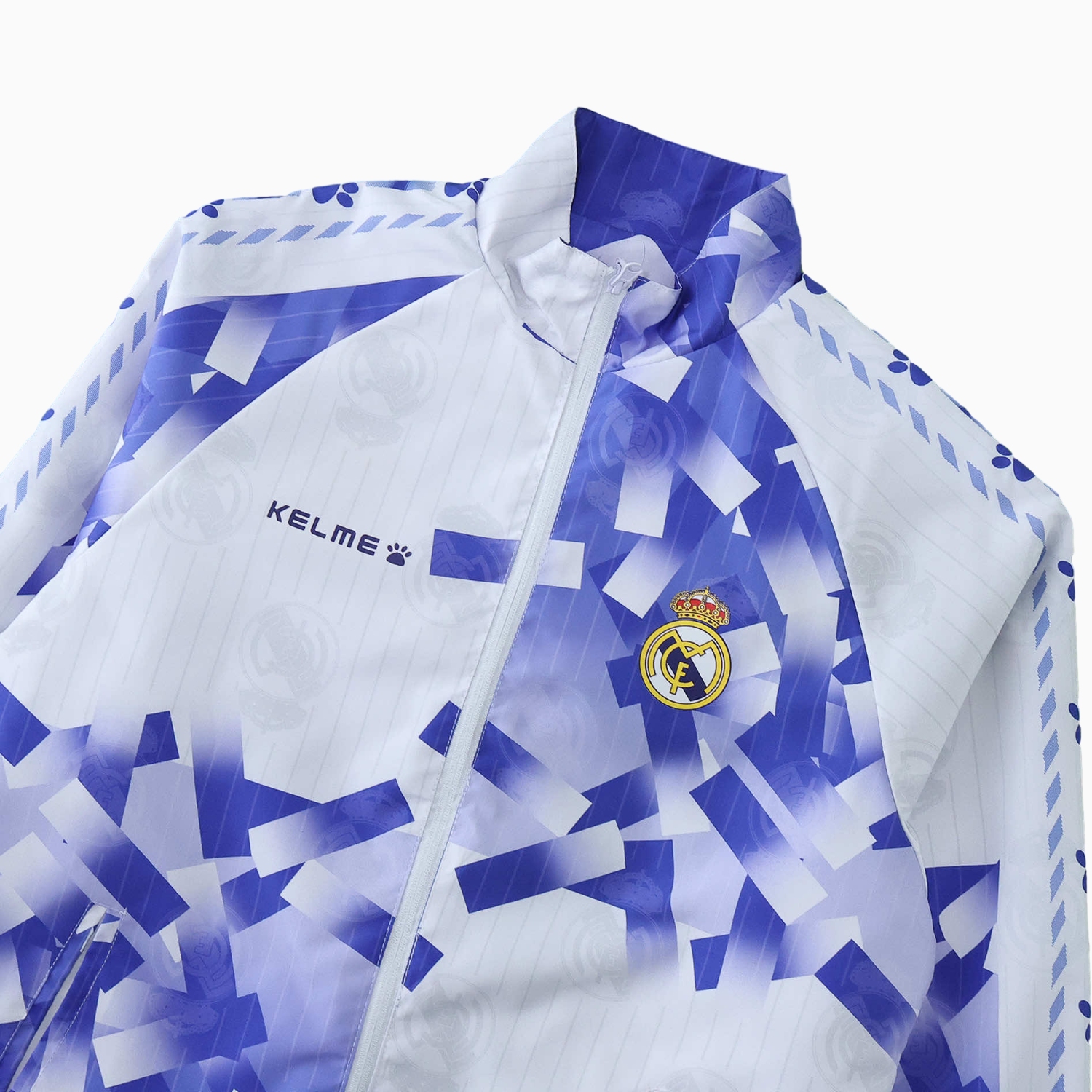 foot-Retro Real Madrid 1996-97 Double Sided Reversible Windbreaker - Blue & Green