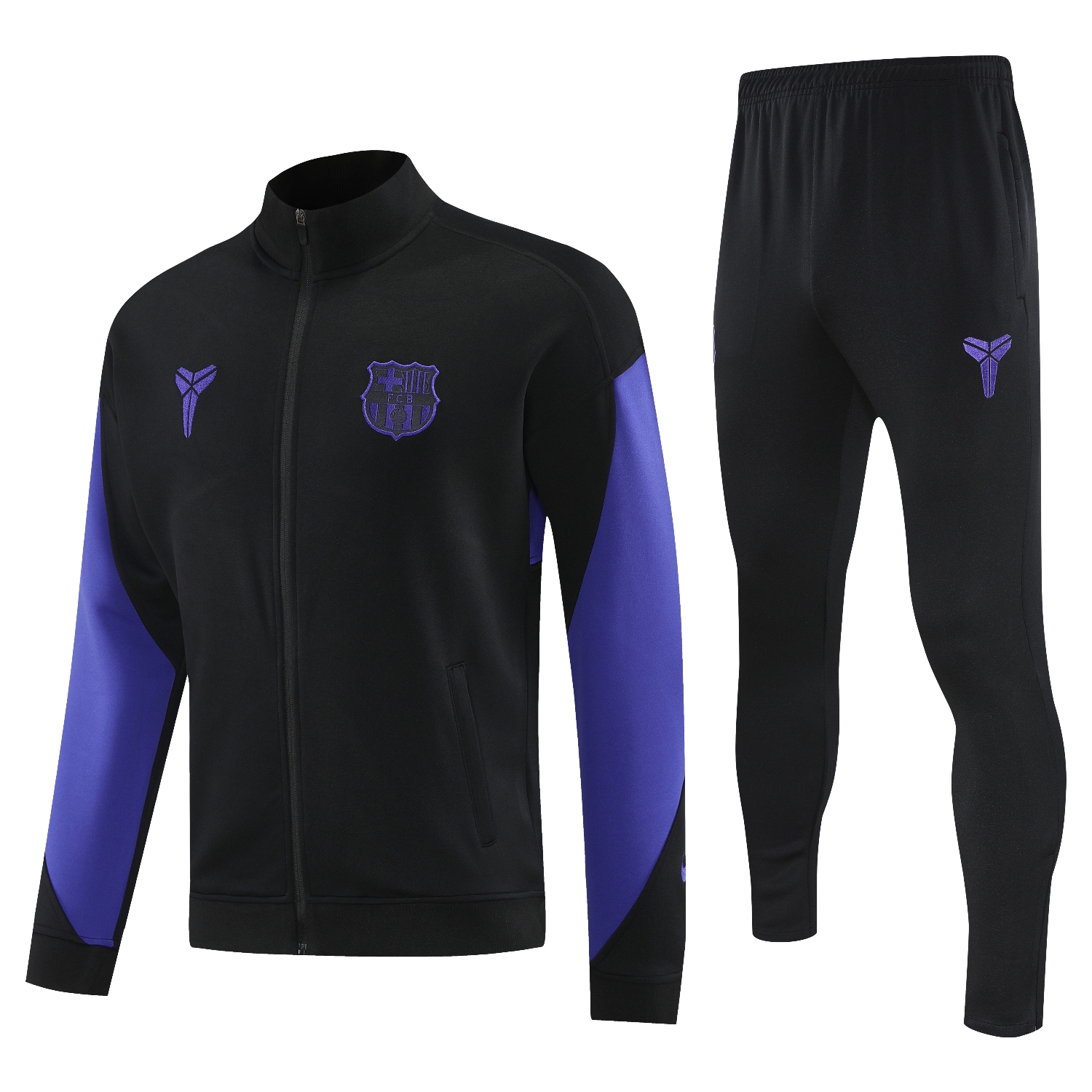 foot-Barcelona 25-26 Jacket Training Tracksuit - Black Purple Jackets & Black Pants