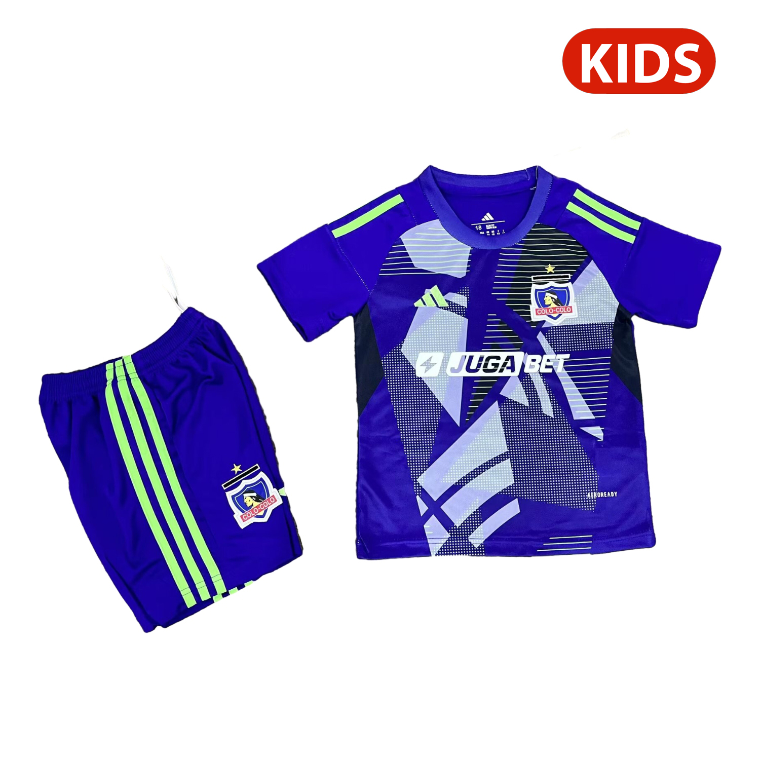 foot-Colo Colo 25-26 Blue Goalkeeper Kids Kit