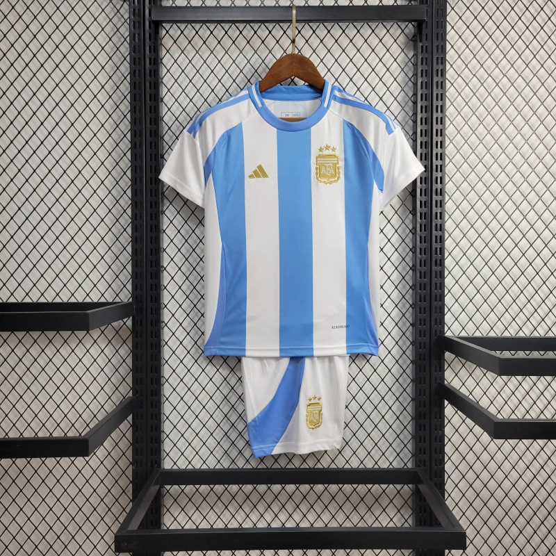 unitedfutballjersey-Argentina 2024 Home Stadium Kids Kit