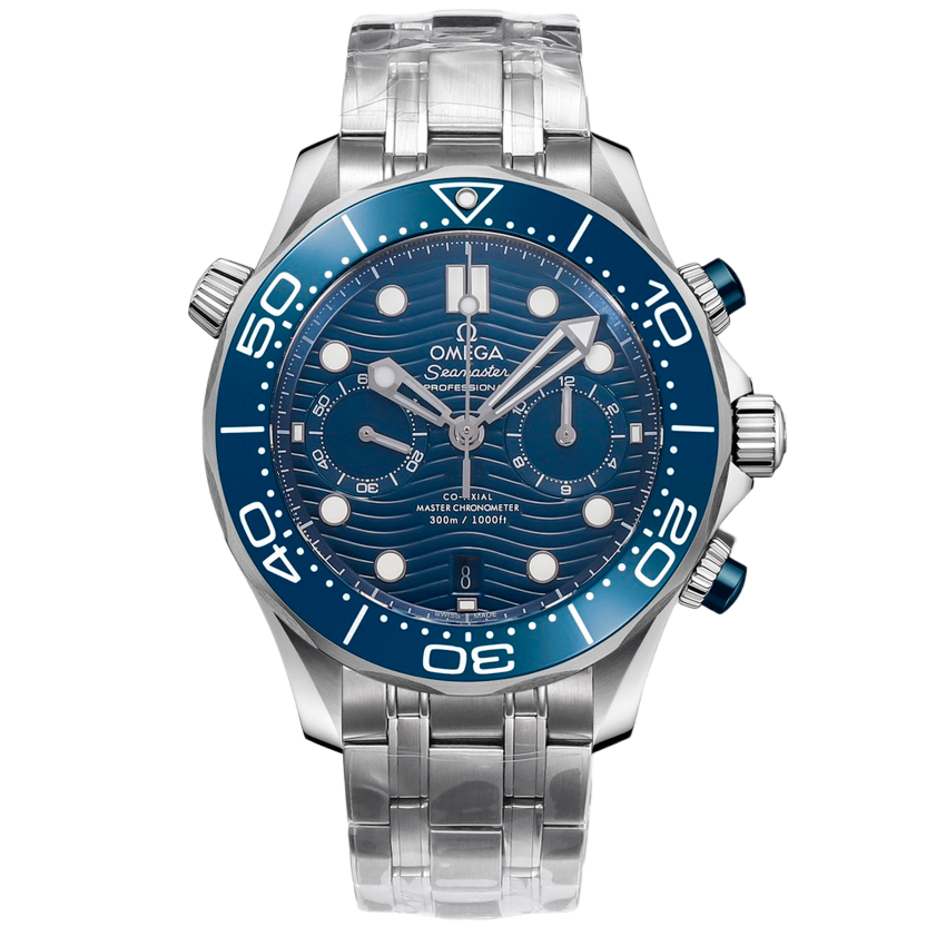Omega Seamaster 300m 44mm Blue Dial Blue Bezel Steel Strap 210.30.44.51.03.001