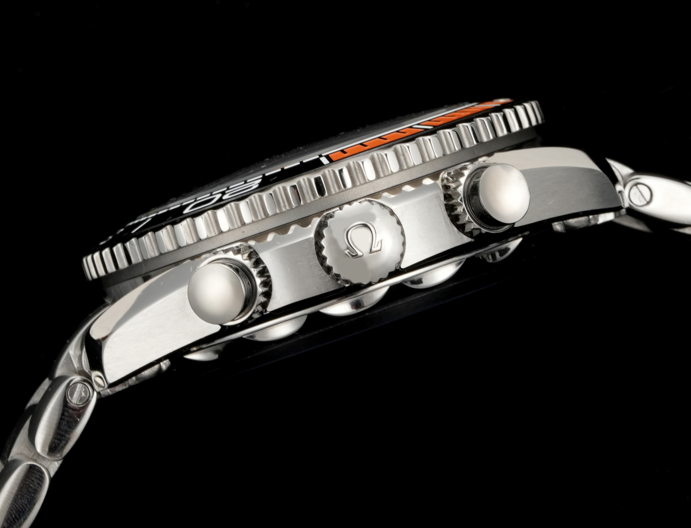 Omega Seamaster 600 Planet Ocean 45.5mm Black Dial Black Orange Bezel Steel Strap 215.30.46.51.01.002