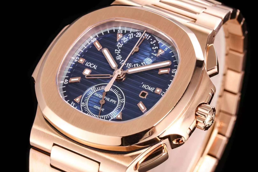 Patek Philippe Nautilus 40.5mm Blue Dial Rose Gold Bezel 5990/1R-001