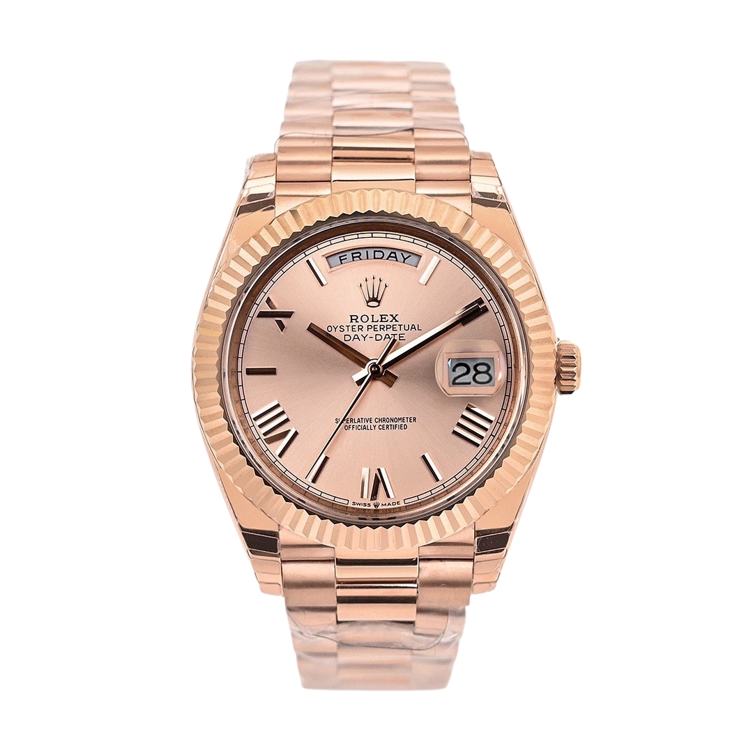 Rolex Day-Date 36mm 40mm Dial Rhodium Rose Gold Roman Numeral 228235-0001